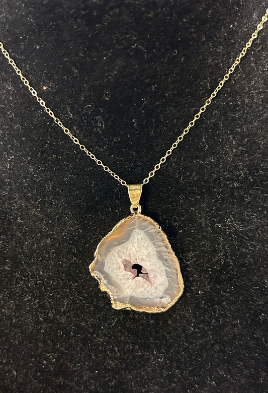 14k Gold Filled Agate Necklace