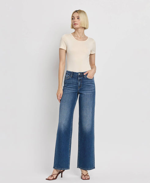 High Rise Full Length Loose Jeans