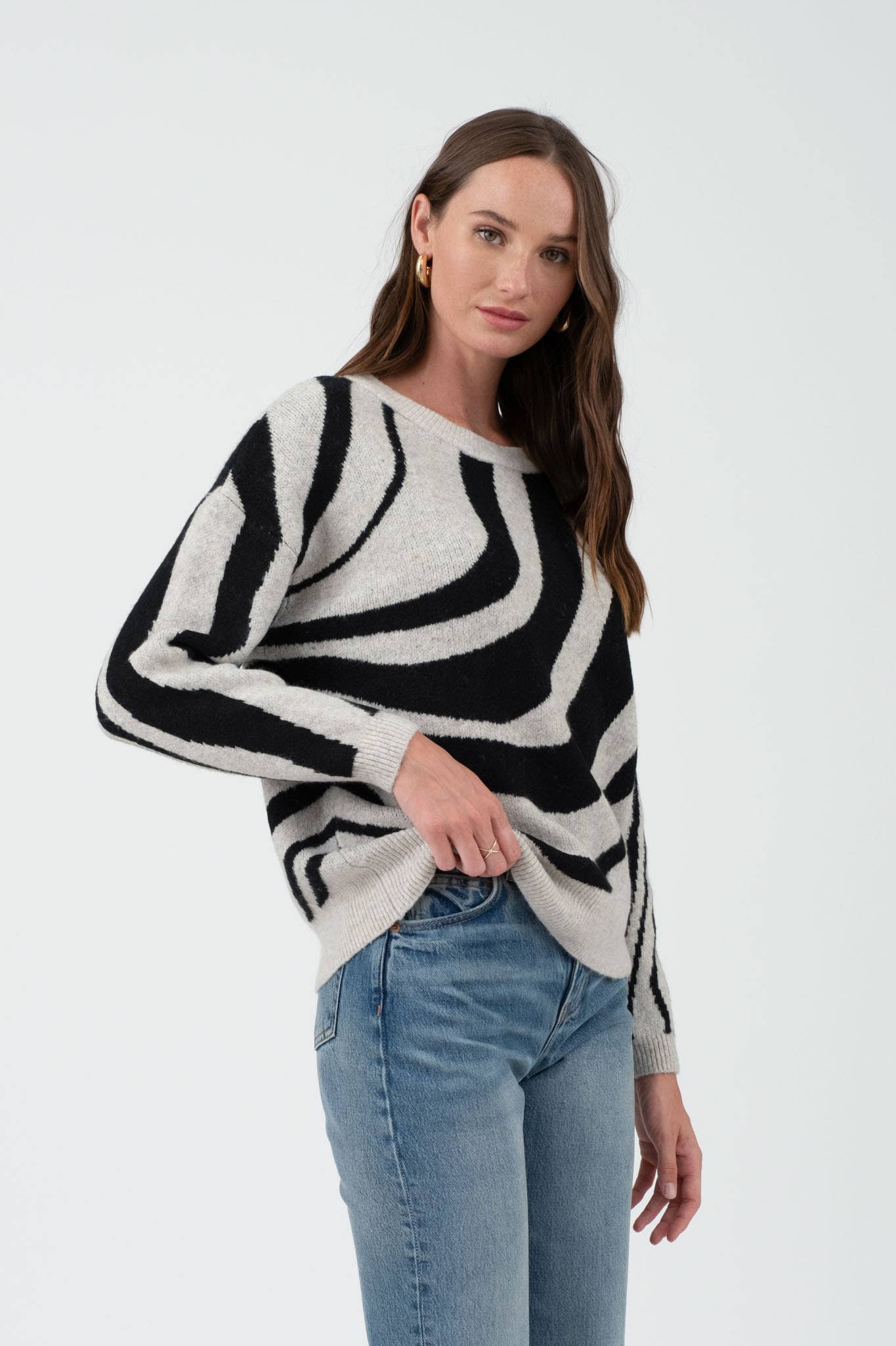 Zebra Pullover Sweater