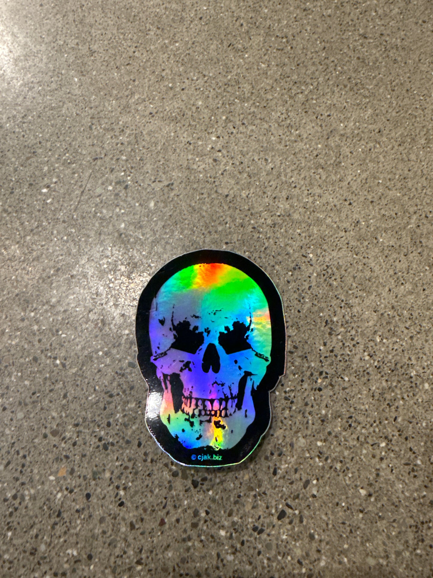 Holigraphic Skull Sticker