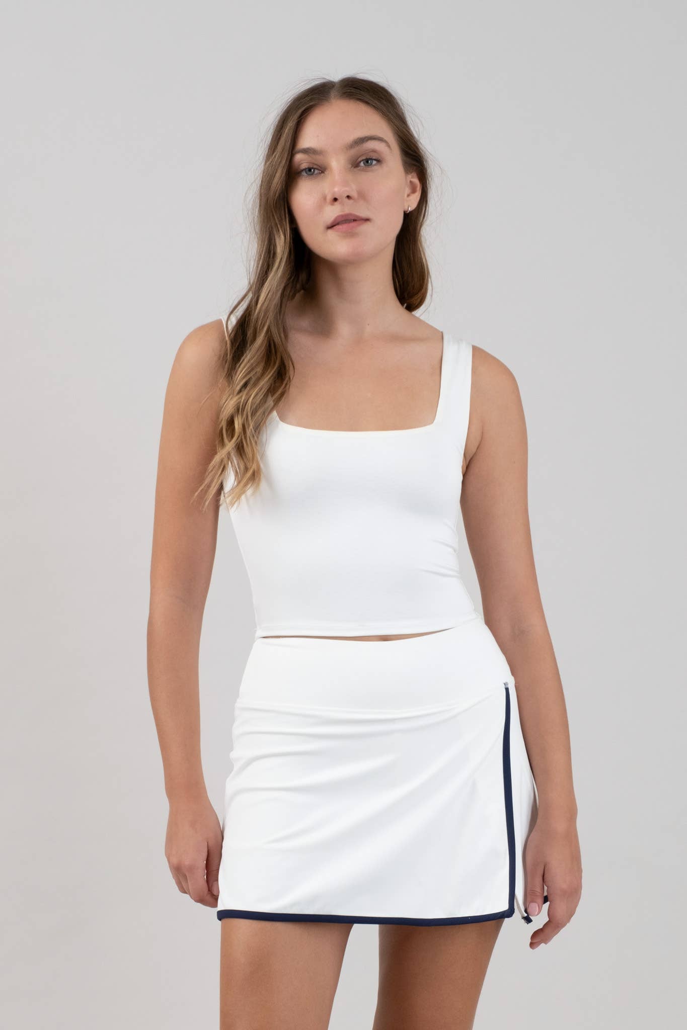 Green Reversible Square Neck Cropped Tank