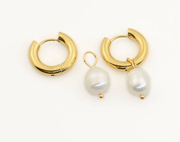 Convertible Pearl Hoops