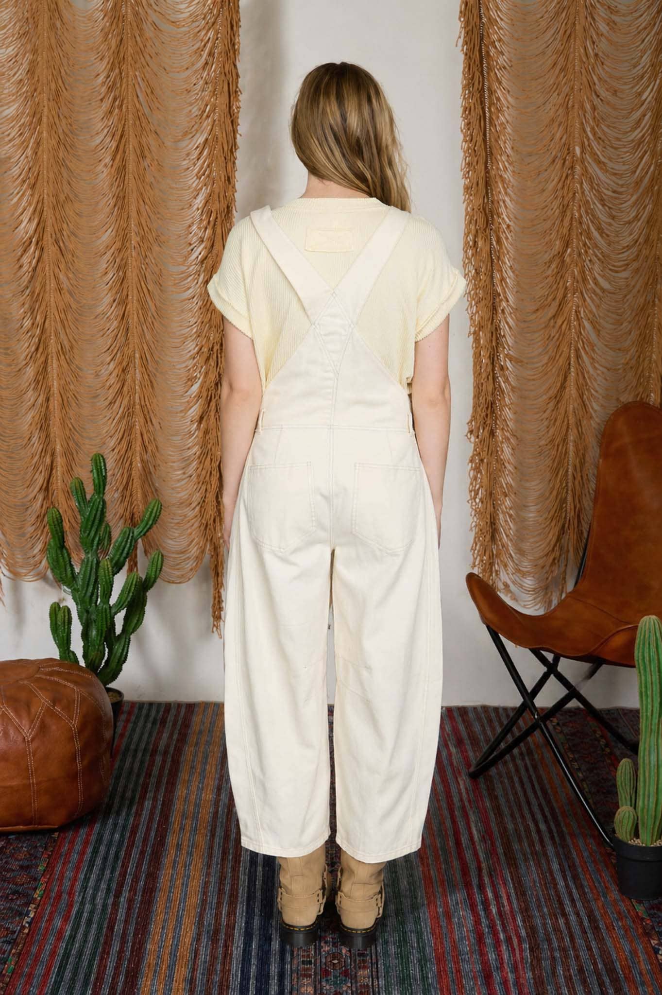 Wide Leg Cropped Overalls