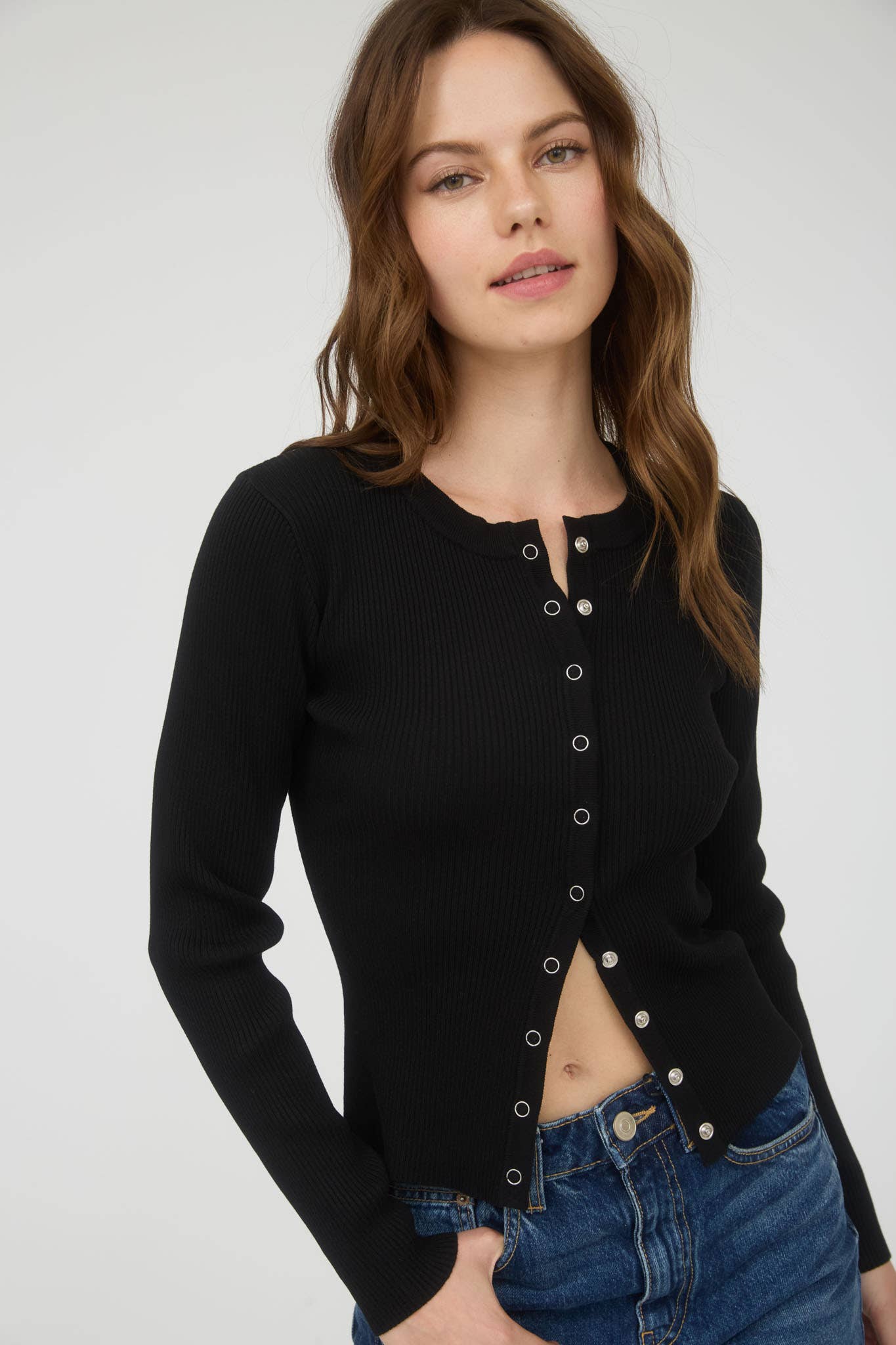Snap Button Down Cardigan