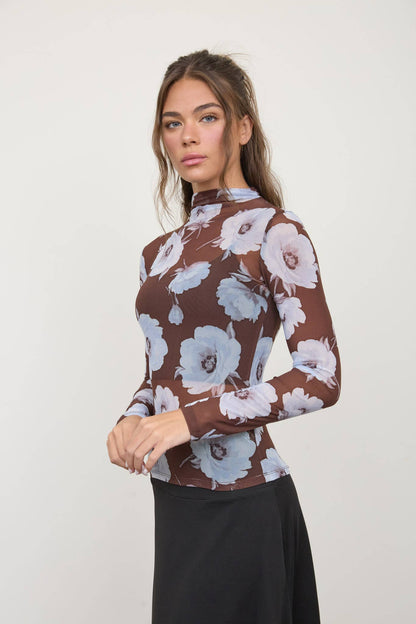 Floral Long Sleeve Top-Shirts & Tops-The Workshop Studio-Bottoms Up Boutique