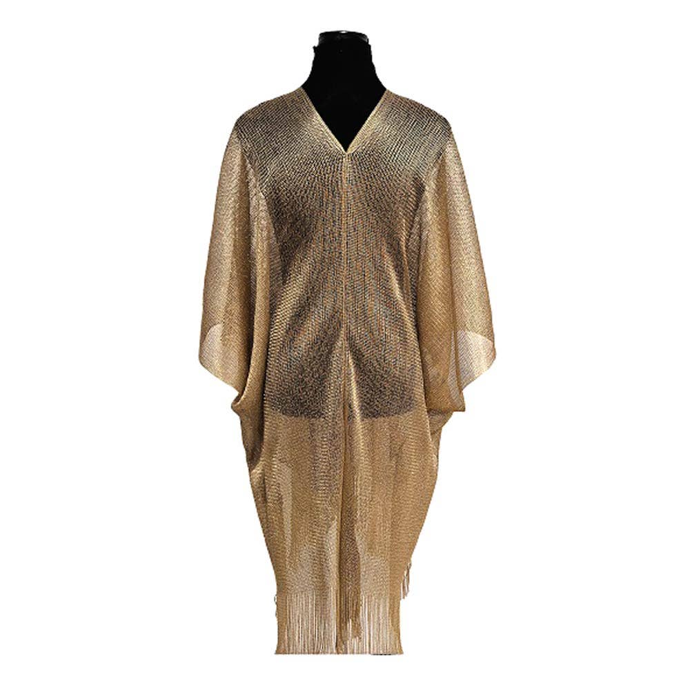 Metallic Fringe Kimono