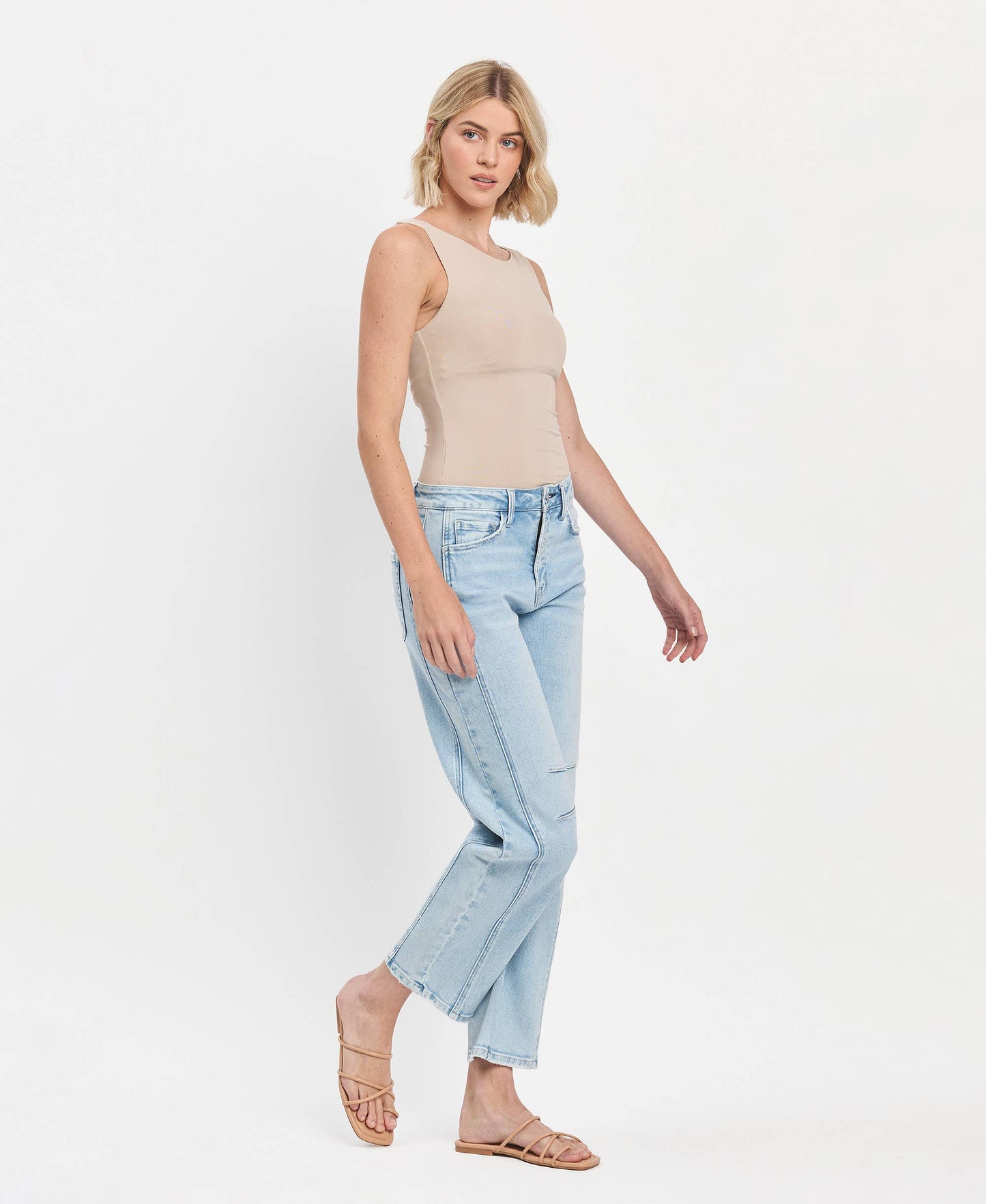 High Rise Barrel Leg Jeans