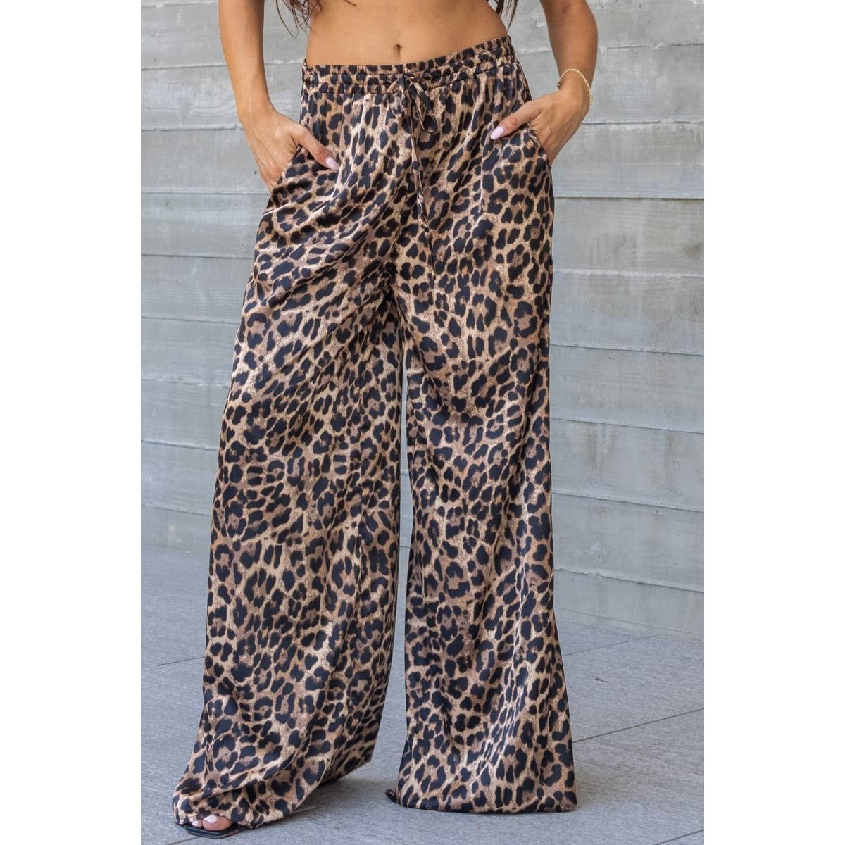 Leopard Wide Leg Pants
