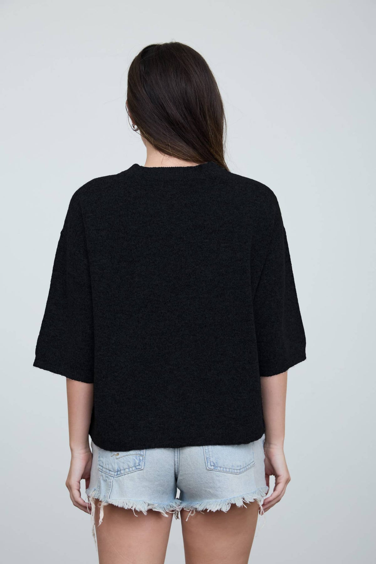 Half Sleeve Boxy Pullover-Shirts & Tops-The Workshop Studio-Bottoms Up Boutique