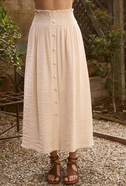 Button-Down Midi Skirt