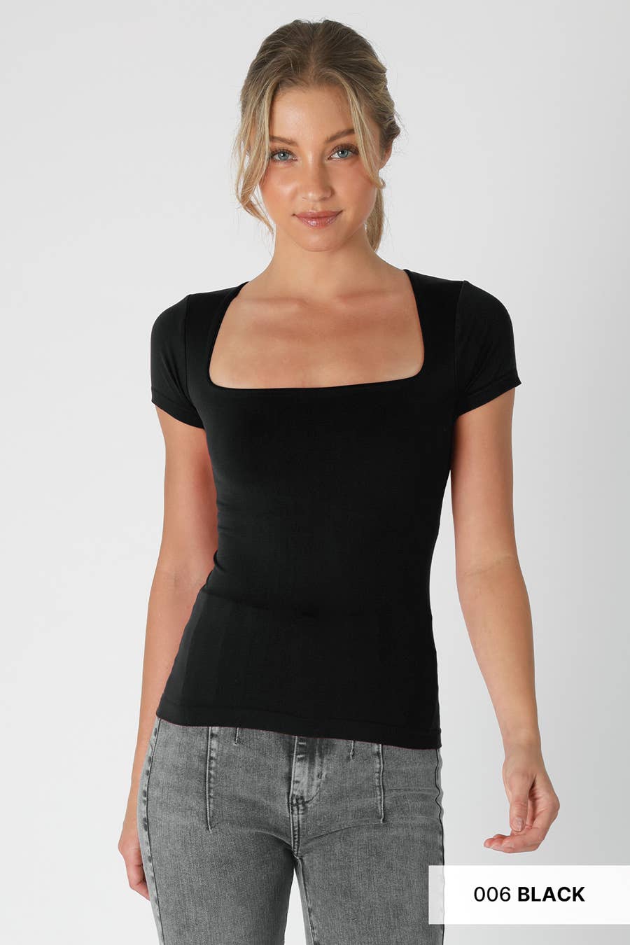 O/S Square Neck Top