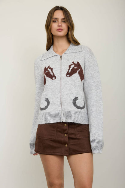 Western Knit Cardigan-Sweaters-The Workshop Studio-Bottoms Up Boutique