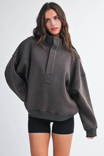 Snap Neck Pullover