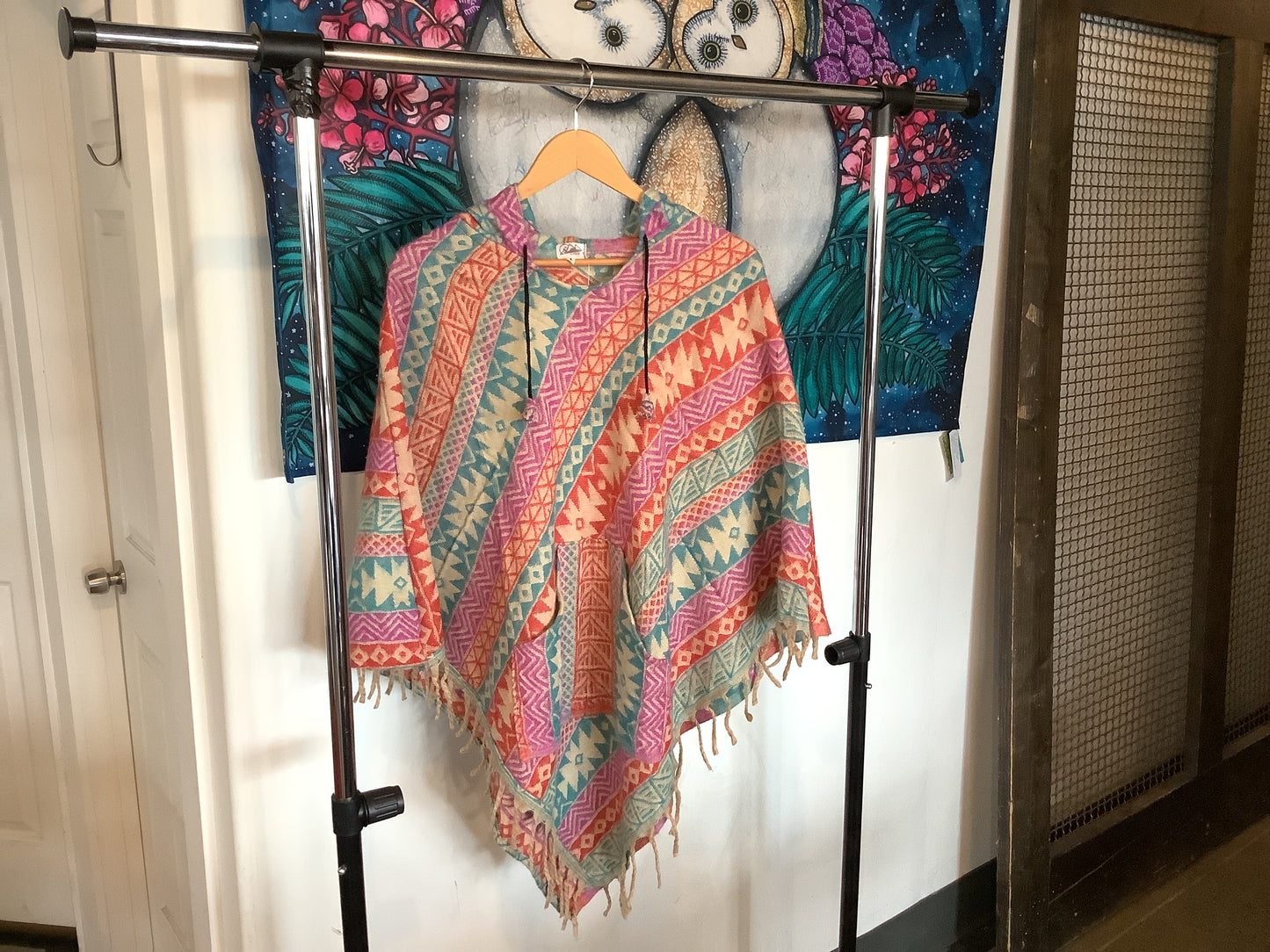 Adult Blanket Poncho Long
