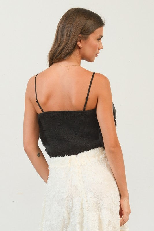 Floral Cami Crop Top-Shirts & Tops-Bottoms Up Boutique-Anchorage AK