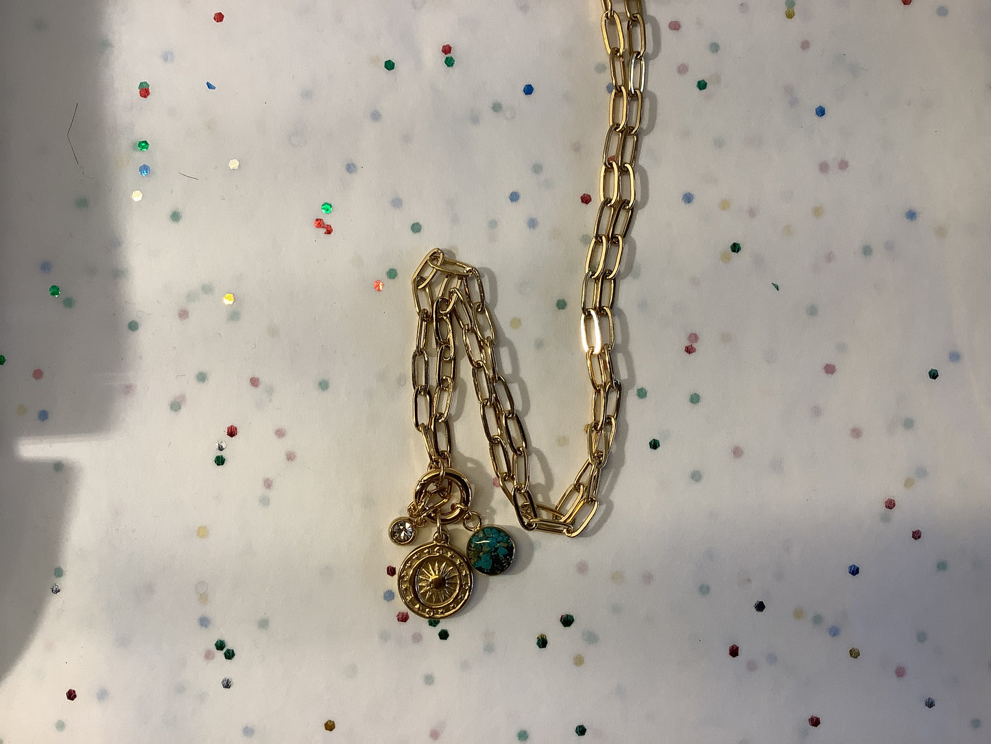 Paperclip 3 Charm Clip Necklace