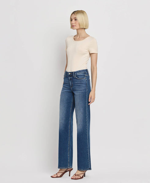 High Rise Full Length Loose Jeans