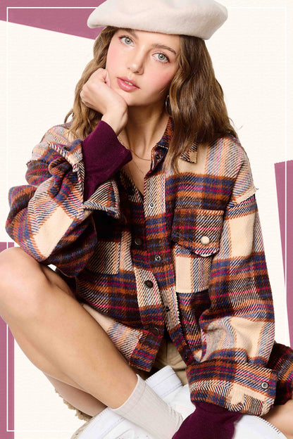 Plaid Button Down Shacket