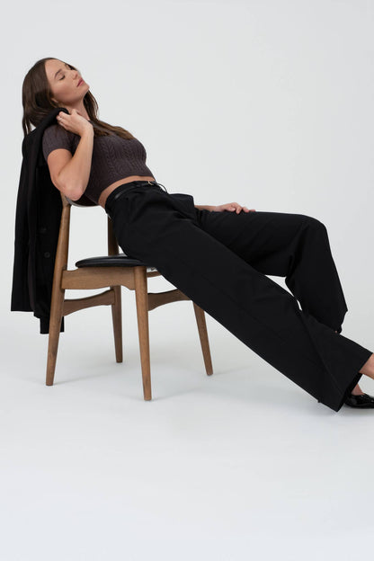 Black High Waist Dress Pants