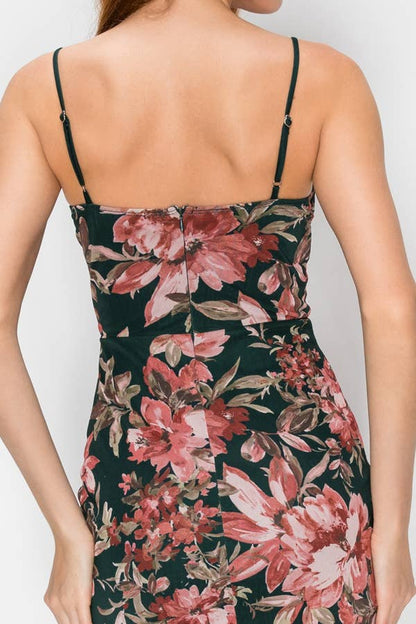 Hunter Floral Cowl Maxi-Dresses-Lovesome-S-Bottoms Up Boutique