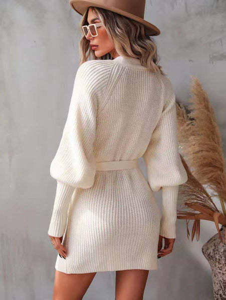 Wrap Sweater Dress