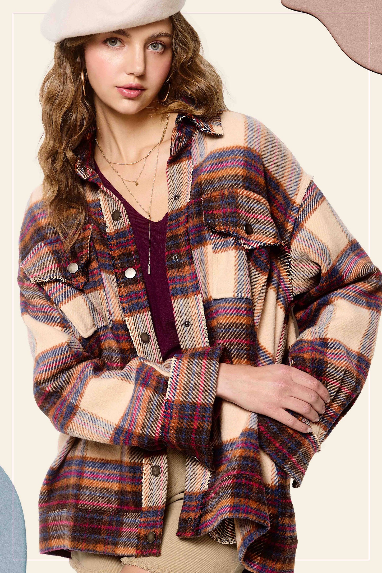 Plaid Button Down Shacket