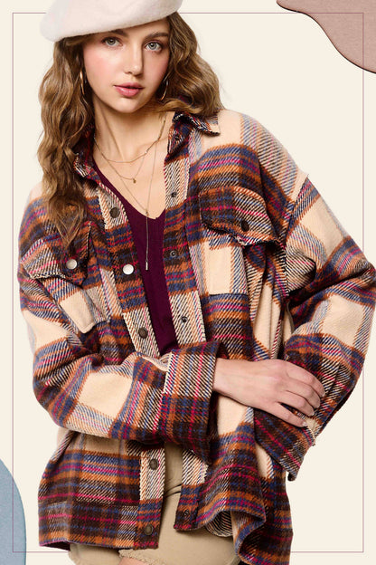 Plaid Button Down Shacket