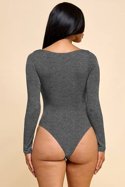 Scoop Neck Double Layered Bodysuit