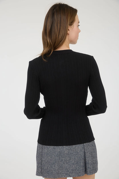Stripe Split Hem Cardigan