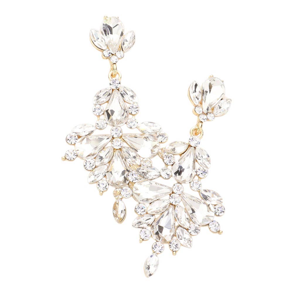 Glass Crystal Statement Earrings