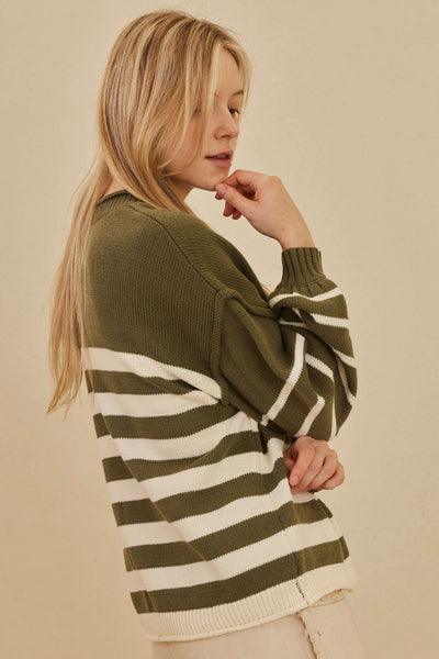 Striped Loose Fit Sweater