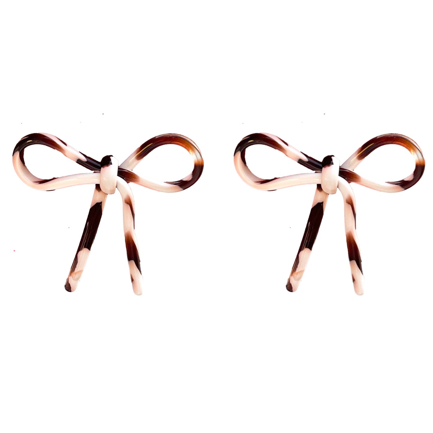 Cocoa Bow Stud Earrings