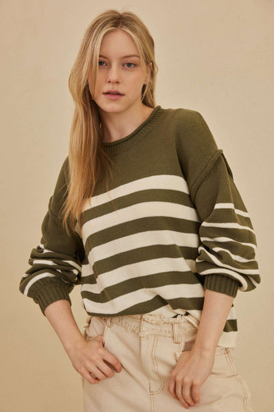 Striped Loose Fit Sweater