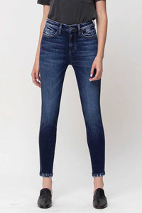 High Rise Forward Out Seam Crop Skinny Jeans