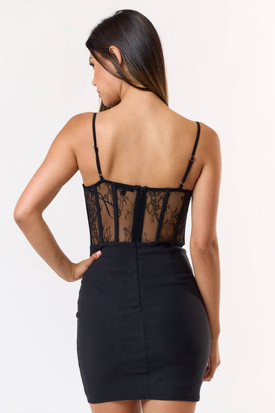 Lace Underwire Corset Dress