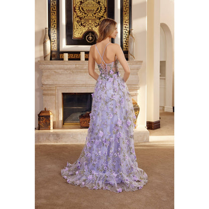 Floral Gown in Lilac