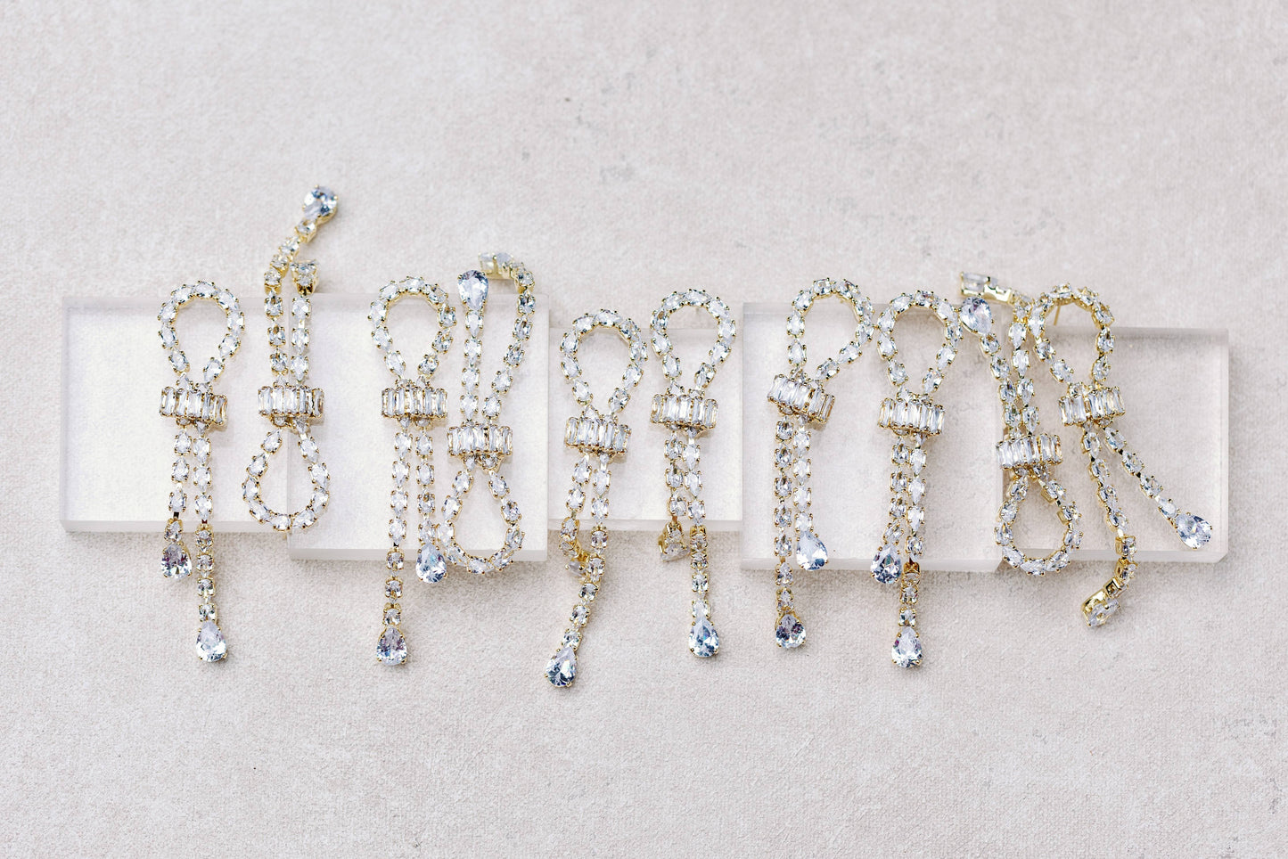 Diamond Drop Holiday Statement Earrings