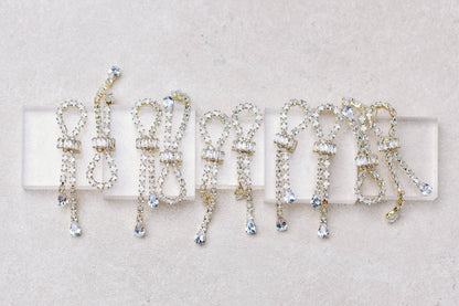 Diamond Drop Holiday Statement Earrings