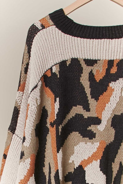 Camouflage Knit Sweater