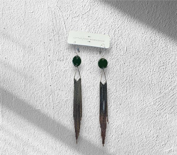 Ceramic & Silver Duster Earrings