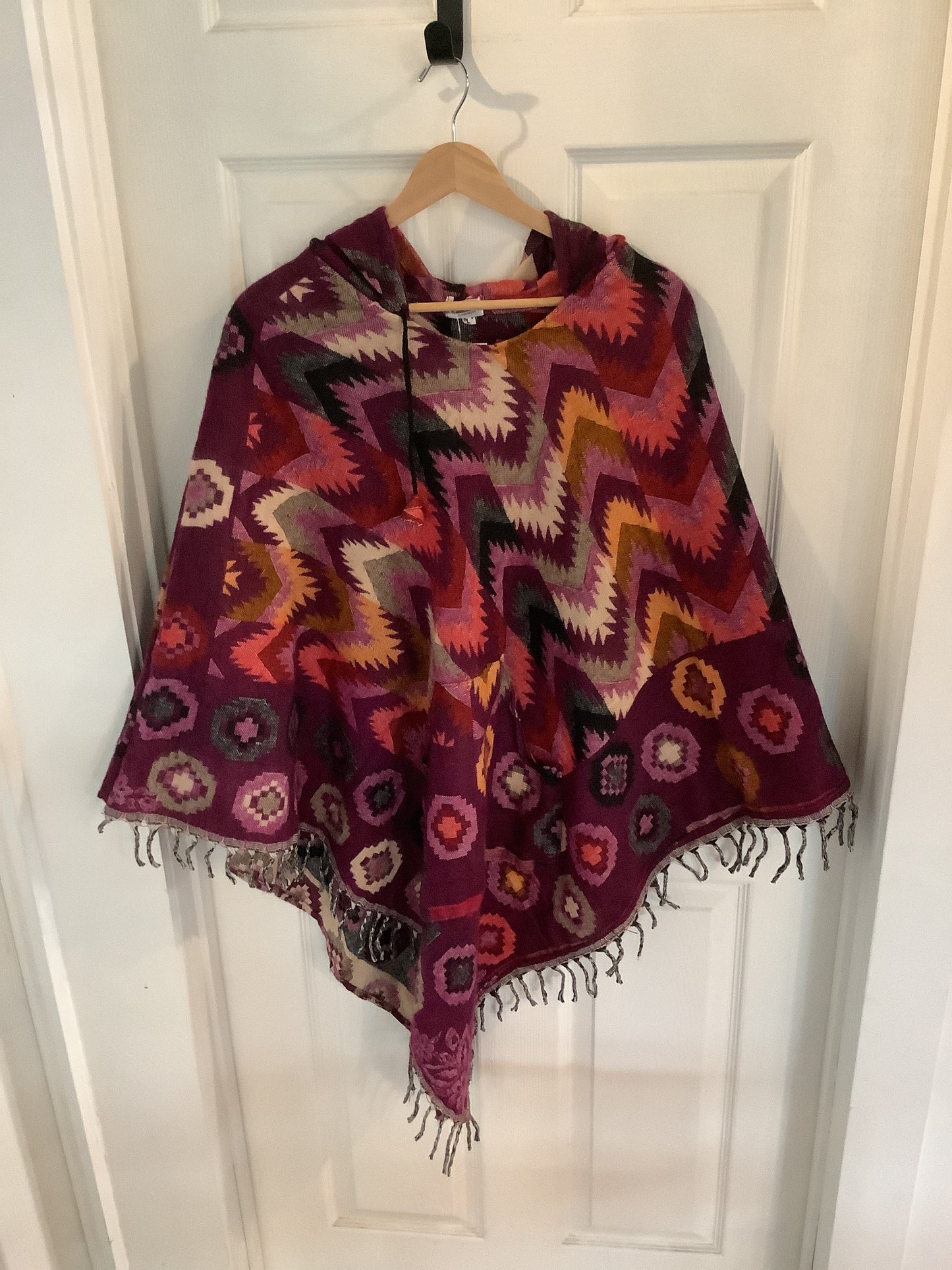 Adult Blanket Poncho Long