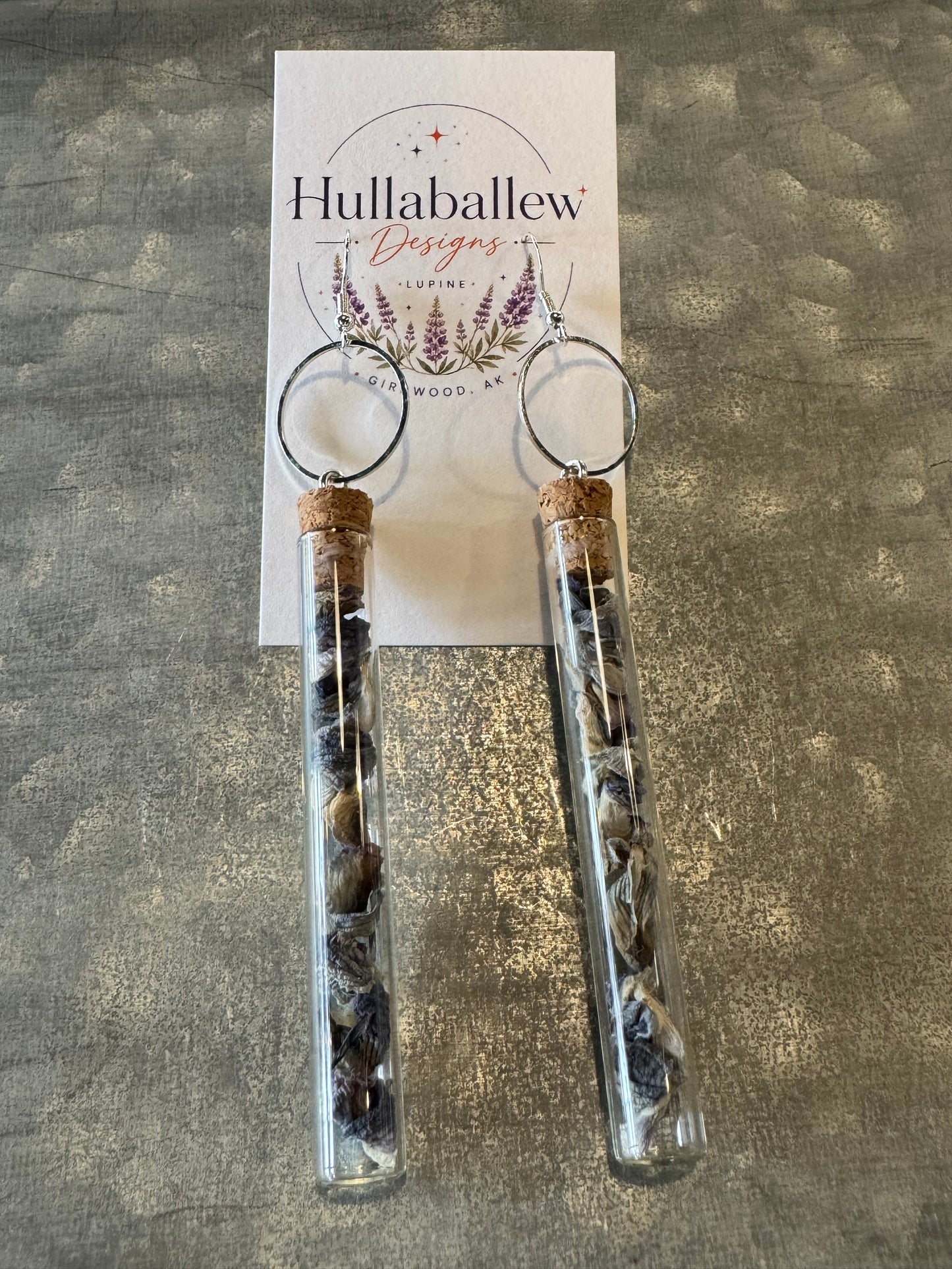 Long Alaskan Wildflower Earrings