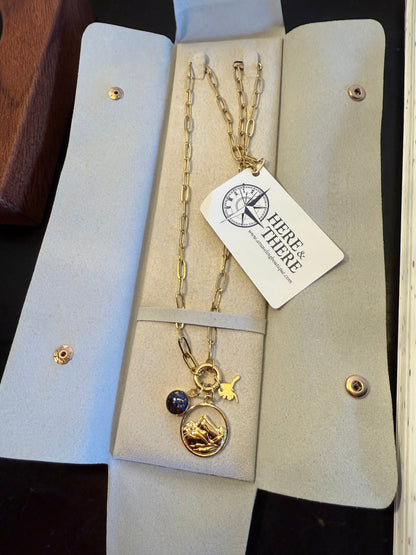 Paperclip 3 Charm Clip Necklace