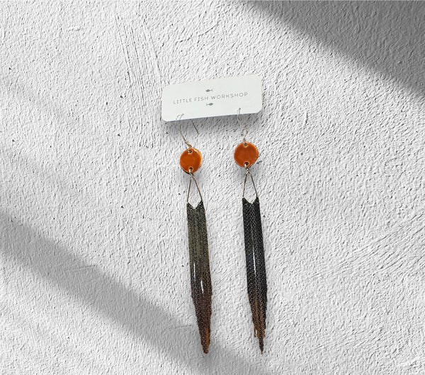 Ceramic & Silver Duster Earrings