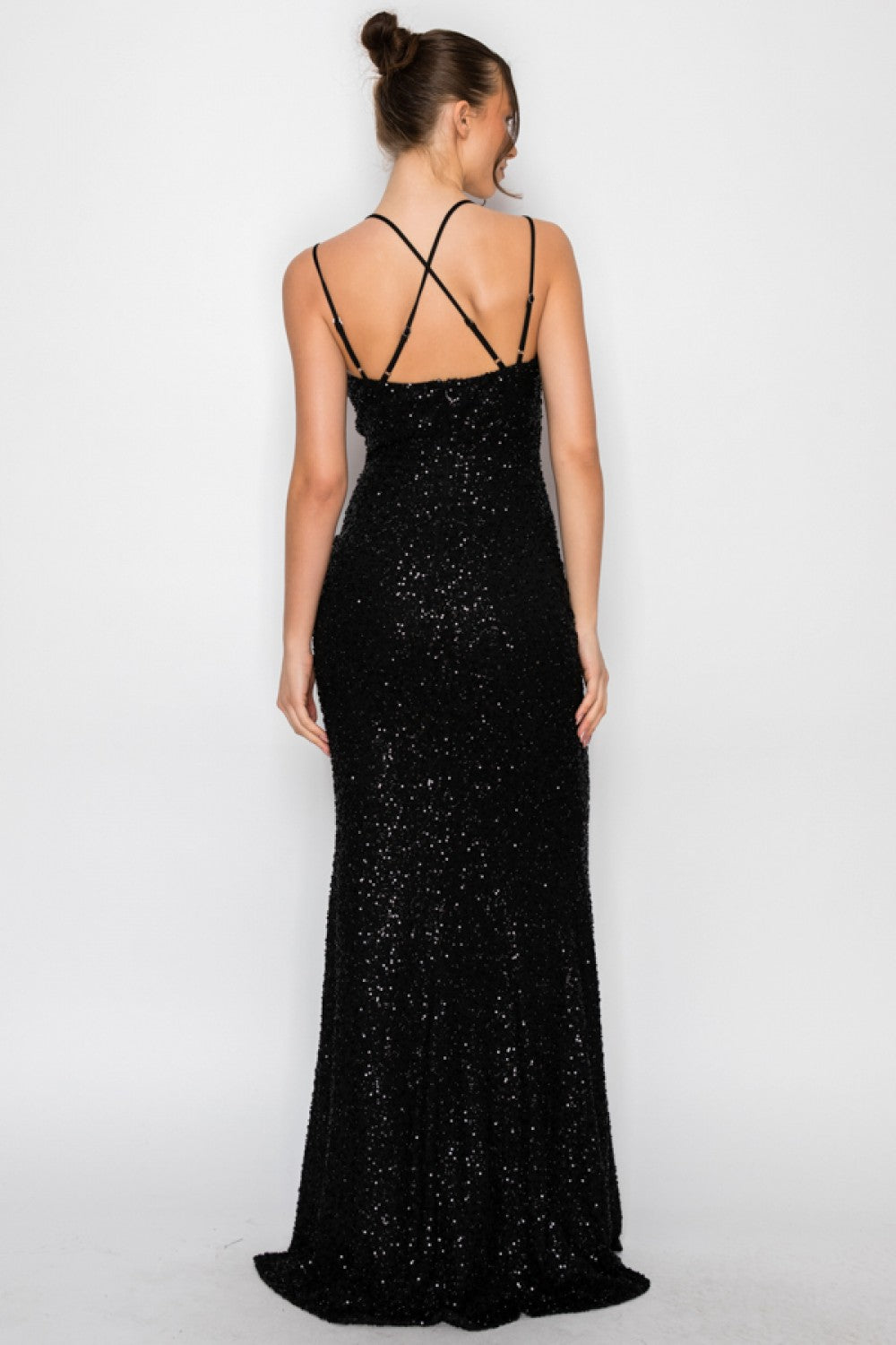 Black Beaded Maxi Dress
