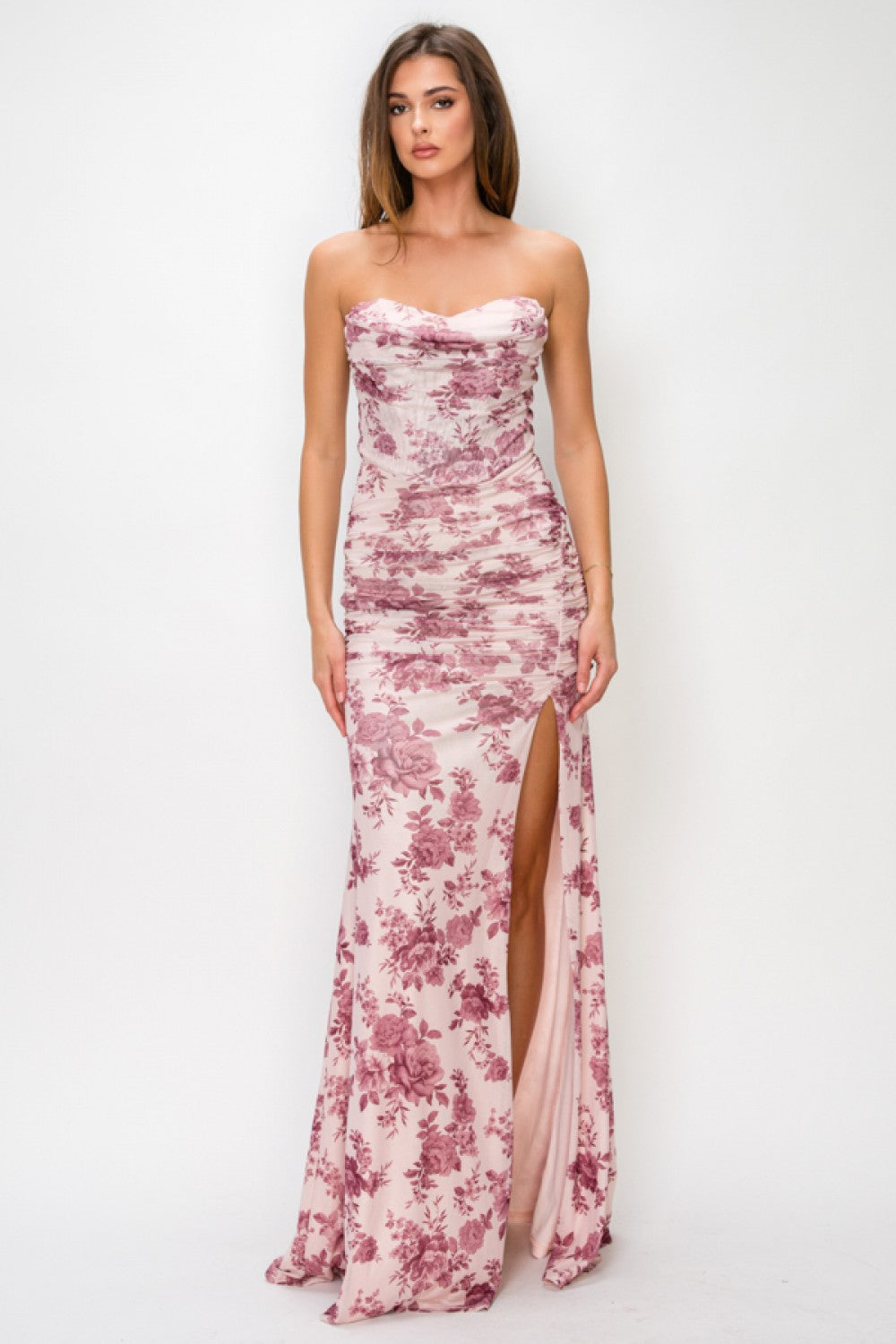 Floral Cowl Mesh Mermaid