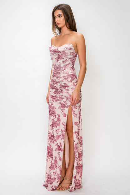 Floral Cowl Mesh Mermaid