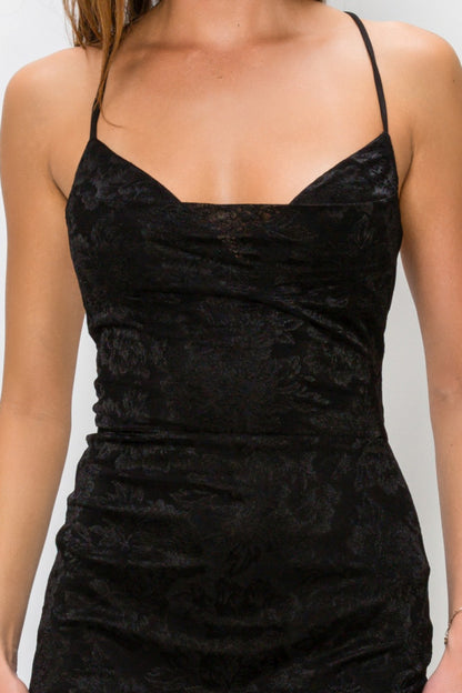Floral Lace Cowl Maxi