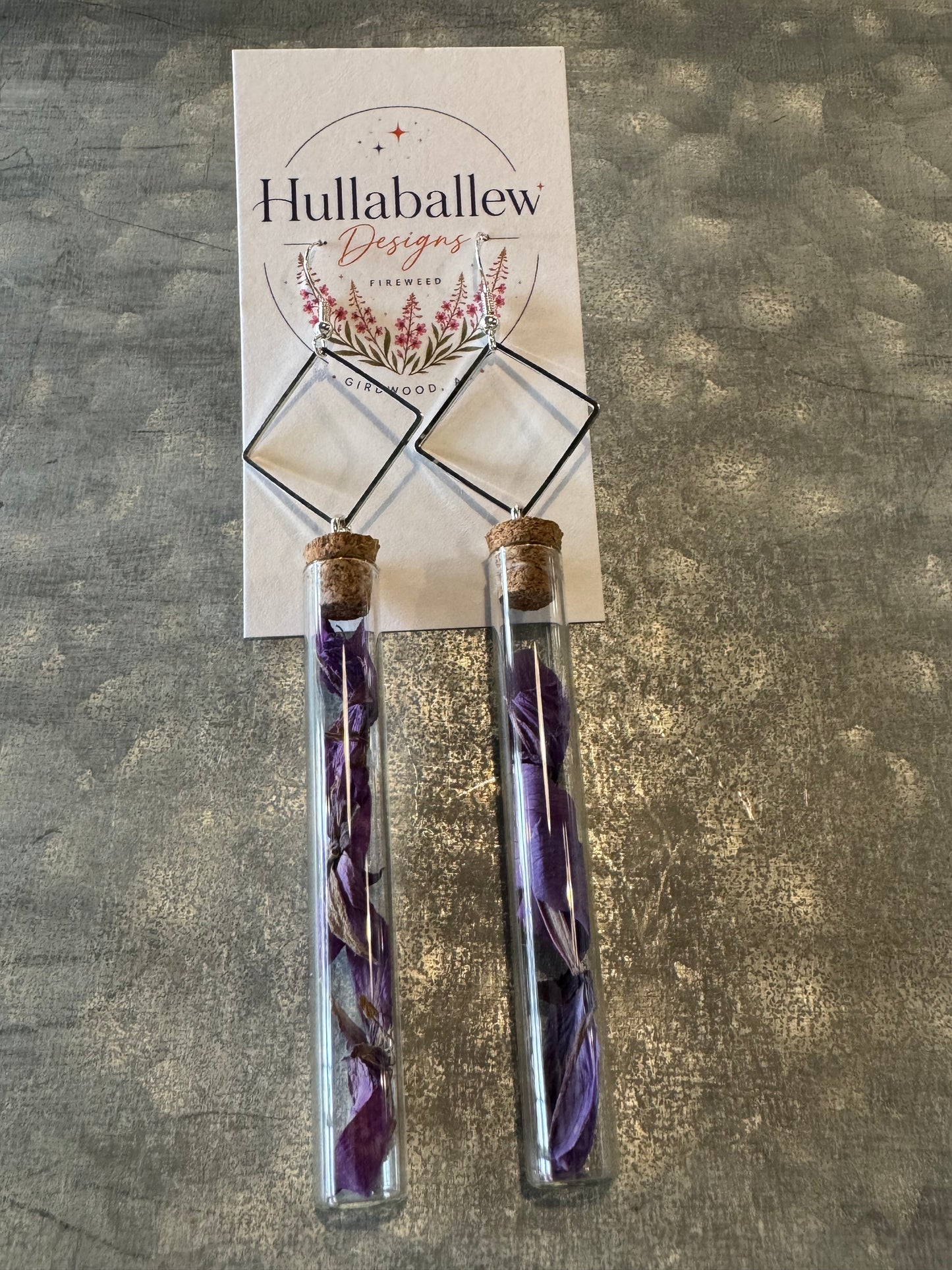 Long Alaskan Wildflower Earrings