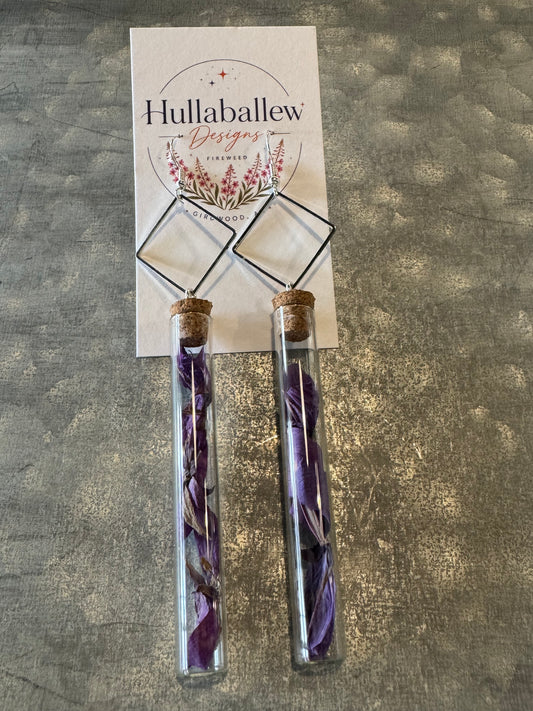 Long Alaskan Wildflower Earrings